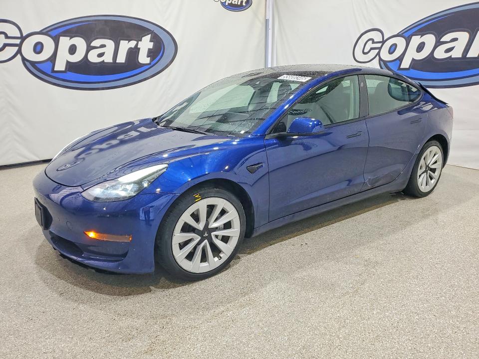 2022 Tesla Model 3 მანქანა იყიდება აუქციონზე, vin: 5YJ3E1EA3NF369515, აუქციონის ნომერი: 55600346