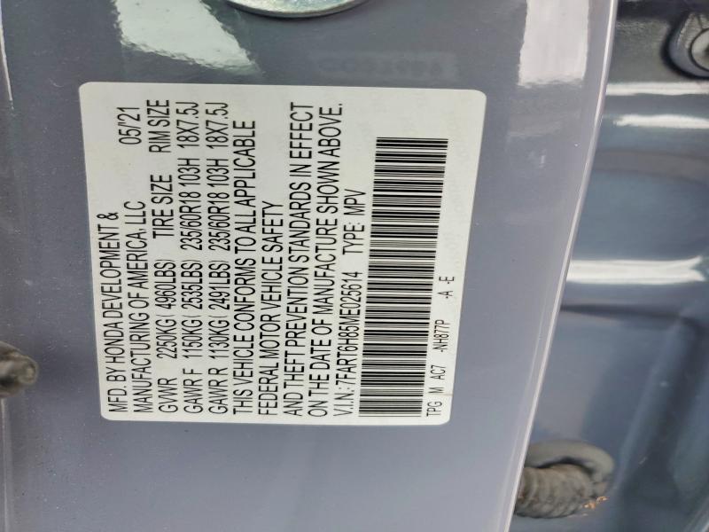 Продажа на аукционе авто 2021 Honda Cr-v, vin: 7FART6H85ME025614, номер лота: 55063916