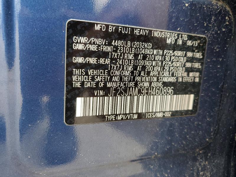 Продажа на аукционе авто 2014 Subaru Forester, vin: JF2SJAMC9EH460896, номер лота: 54090956
