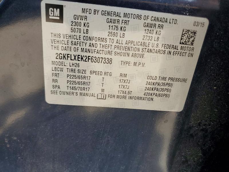 Продаж на аукціоні авто 2015 Gmc Terrain, vin: 2GKFLXEK2F6307338, номер лоту: 50453336