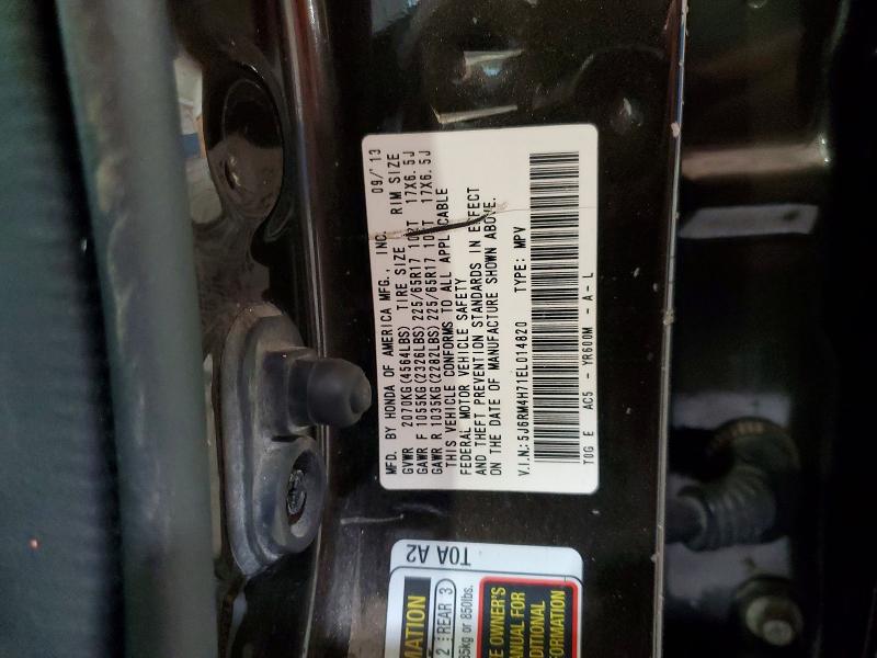 2014 Honda Cr-v მანქანა იყიდება აუქციონზე, vin: 5J6RM4H71EL014820, აუქციონის ნომერი: 52564166
