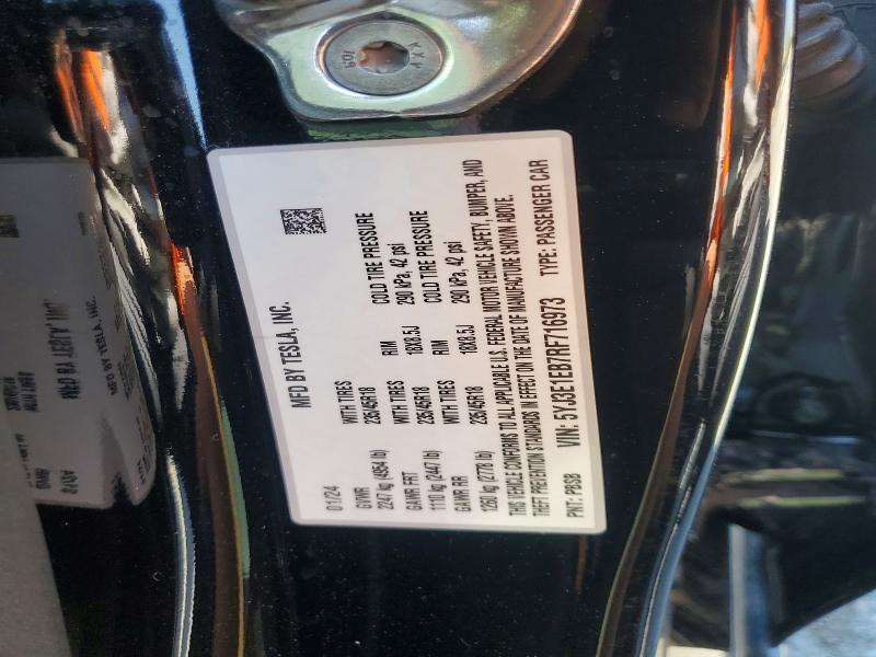 Aukcja sprzedaży 2024 Tesla Model 3, vin: 5YJ3E1EB7RF716973, numer aukcji: 52201666