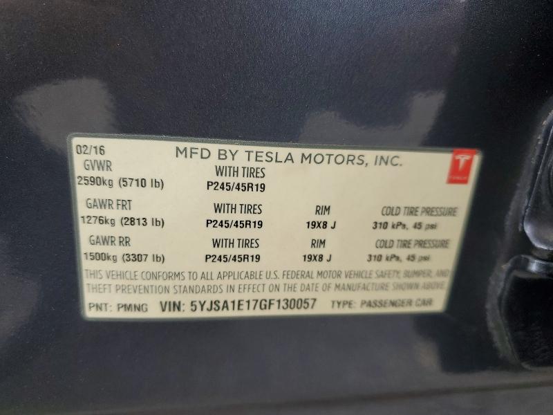 Aukcja sprzedaży 2016 Tesla Model S, vin: 5YJSA1E17GF130057, numer aukcji: 53122936