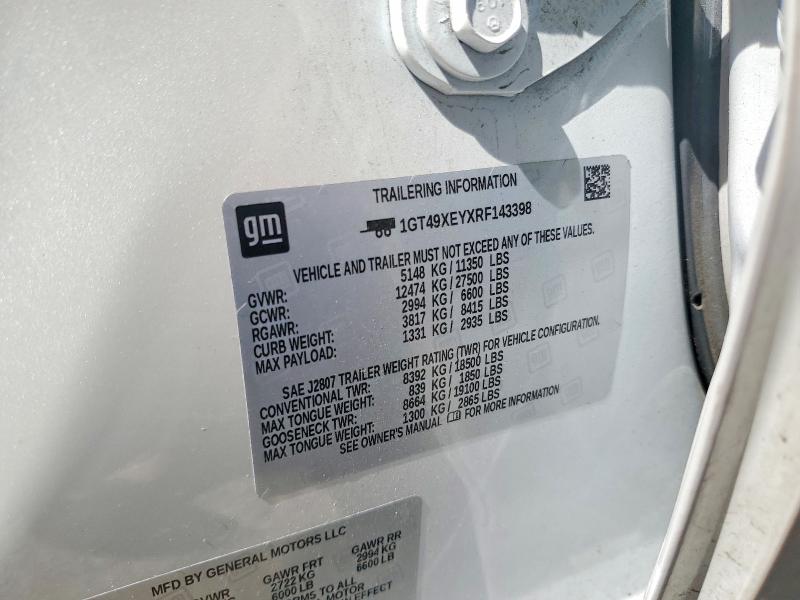 Aukcja sprzedaży 2024 Gmc Sierra, vin: 1GT49XEYXRF143398, numer aukcji: 52750526