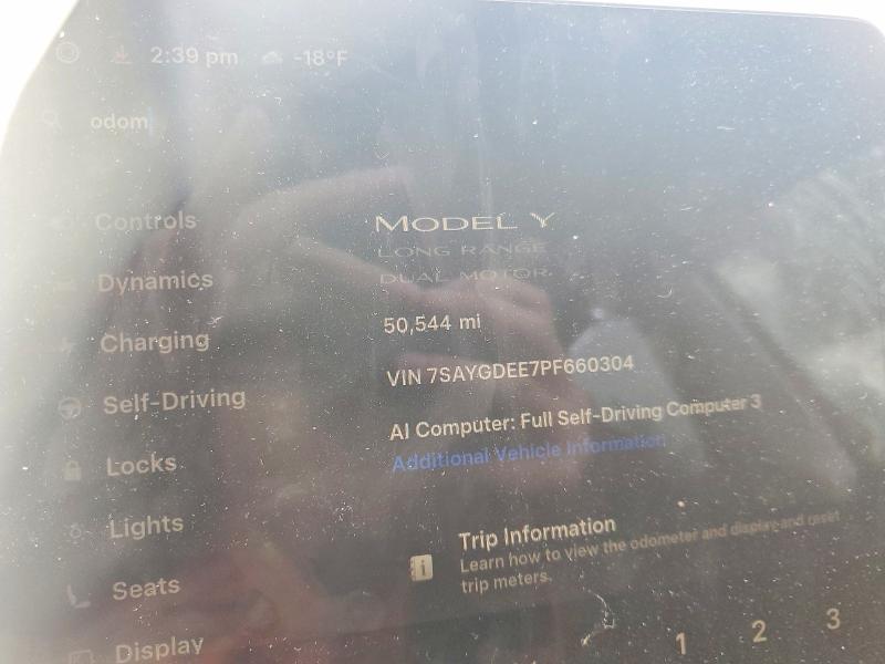 Продажа на аукционе авто 2023 Tesla Model Y, vin: 7SAYGDEE7PF660304, номер лота: 53750186