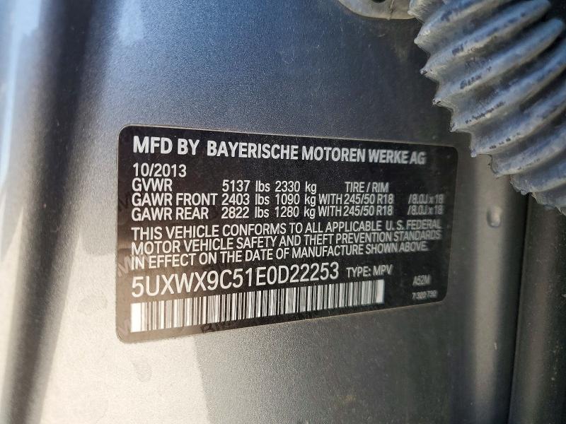 2014 Bmw X3 მანქანა იყიდება აუქციონზე, vin: 5UXWX9C51E0D22253, აუქციონის ნომერი: 53884046