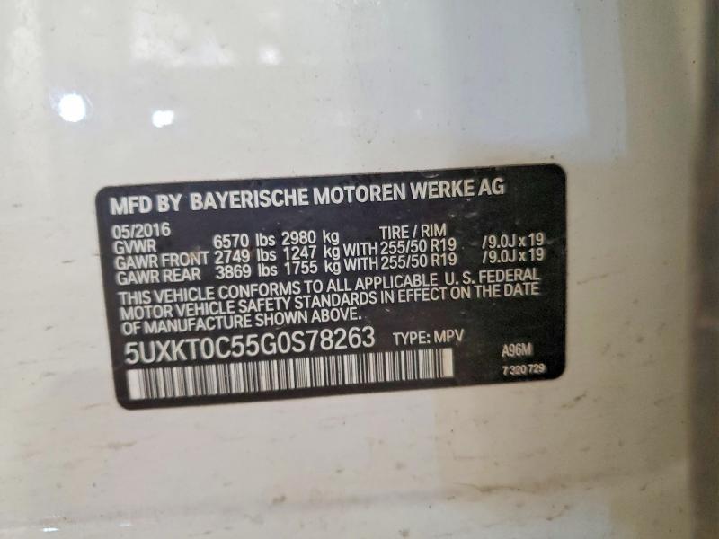 Продаж на аукціоні авто 2016 Bmw X5, vin: 5UXKT0C55G0S78263, номер лоту: 51916036