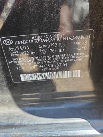 52423036 :رقم المزاد ، 5NPDH4AE8DH283154 vin ، 2013 Hyundai Elantra مزاد بيع