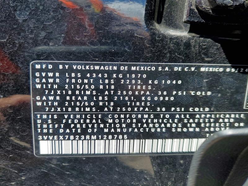 Продажа на аукционе авто 2024 Volkswagen Taos, vin: 3VVEX7B23RM128785, номер лота: 52222546