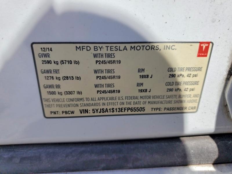 Aukcja sprzedaży 2014 Tesla Model S, vin: 5YJSA1S13EFP65505, numer aukcji: 53515516