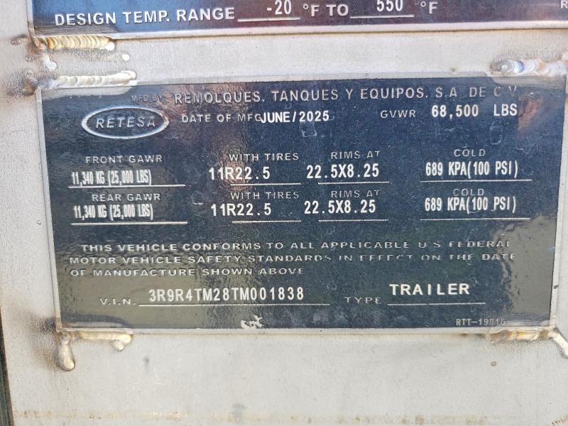 Продажа на аукционе авто 2026 Retesa Trailers, vin: 3R9R4TM28TM001838, номер лота: 62722986