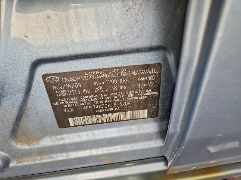 Продаж на аукціоні авто 2010 Hyundai Sonata, vin: 5NPET4AC9AH655209, номер лоту: 53582296
