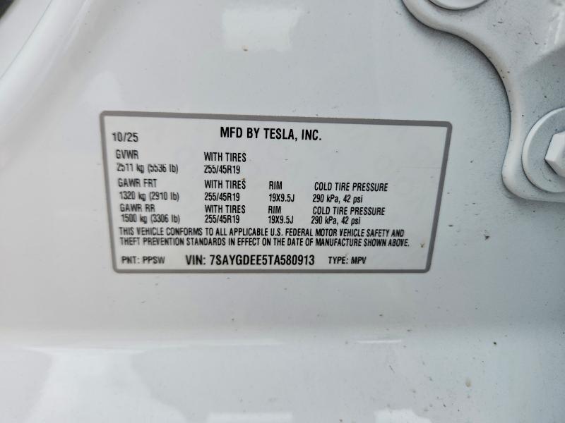 Продаж на аукціоні авто 2026 Tesla Model Y, vin: 7SAYGDEE5TA580913, номер лоту: 53792796