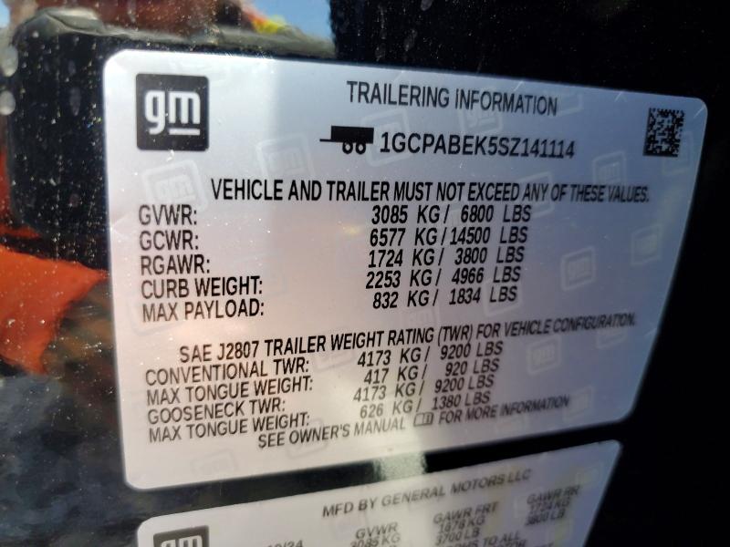 Продаж на аукціоні авто 2025 Chevrolet Silverado, vin: 1GCPABEK5SZ141114, номер лоту: 53542926