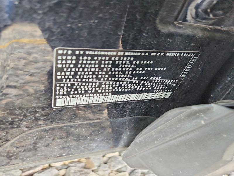 2022 Volkswagen Taos მანქანა იყიდება აუქციონზე, vin: 3VVLX7B22NM080780, აუქციონის ნომერი: 53987336