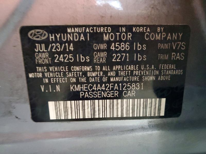 Продаж на аукціоні авто 2015 Hyundai Sonata Hybrid, vin: KMHEC4A42FA125831, номер лоту: 53188236
