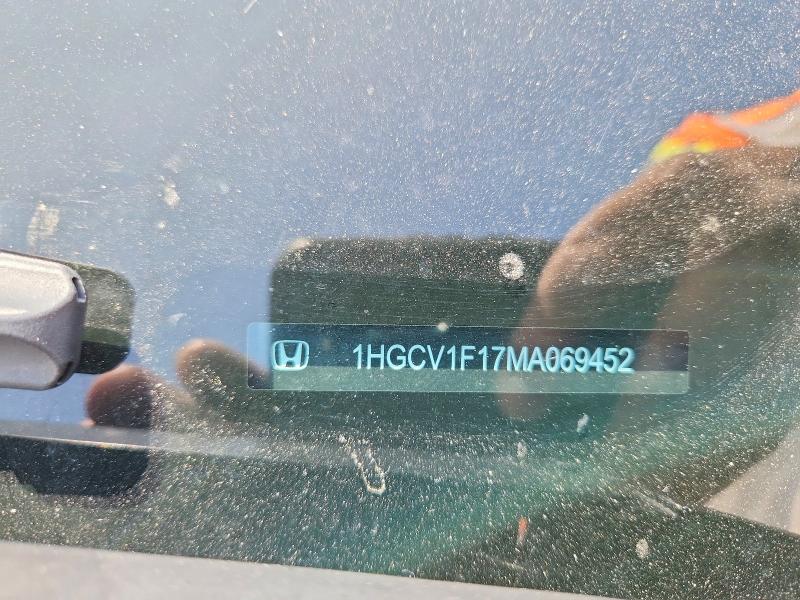 Продаж на аукціоні авто 2021 Honda Accord, vin: 1HGCV1F17MA069452, номер лоту: 52200196