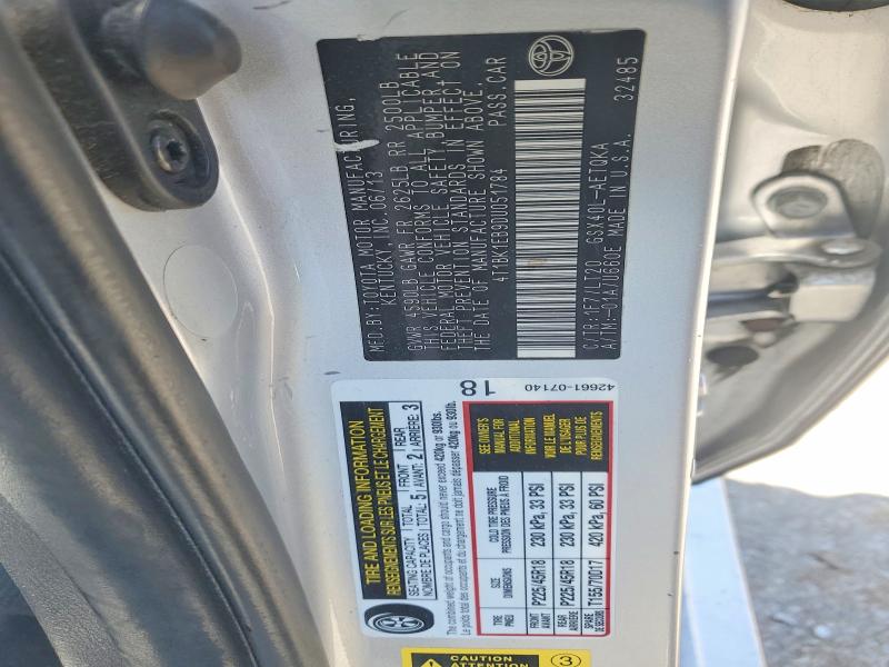 Aukcja sprzedaży 2013 Toyota Avalon, vin: 4T1BK1EB9DU051784, numer aukcji: 53180176