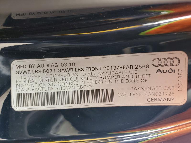 Продаж на аукціоні авто 2010 Audi A5, vin: WAULFAFH4AN021725, номер лоту: 53416906