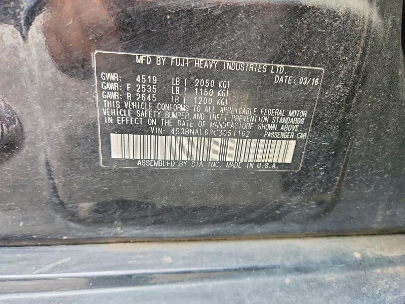 Aukcja sprzedaży 2016 Subaru Legacy, vin: 4S3BNAL63G3051162, numer aukcji: 54886446