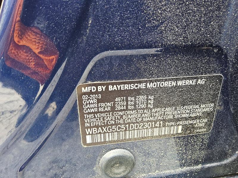 Aukcja sprzedaży 2013 Bmw 528, vin: WBAXG5C51DD230141, numer aukcji: 51113306