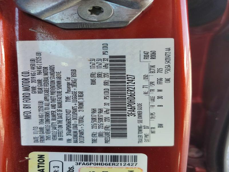 Продаж на аукціоні авто 2014 Ford Fusion, vin: 3FA6P0HD6ER212427, номер лоту: 53820386
