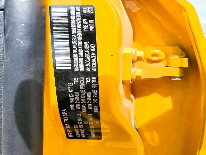 2018 Jeep Renegade მანქანა იყიდება აუქციონზე, vin: ZACCJABB3JPJ08975, აუქციონის ნომერი: 53799156