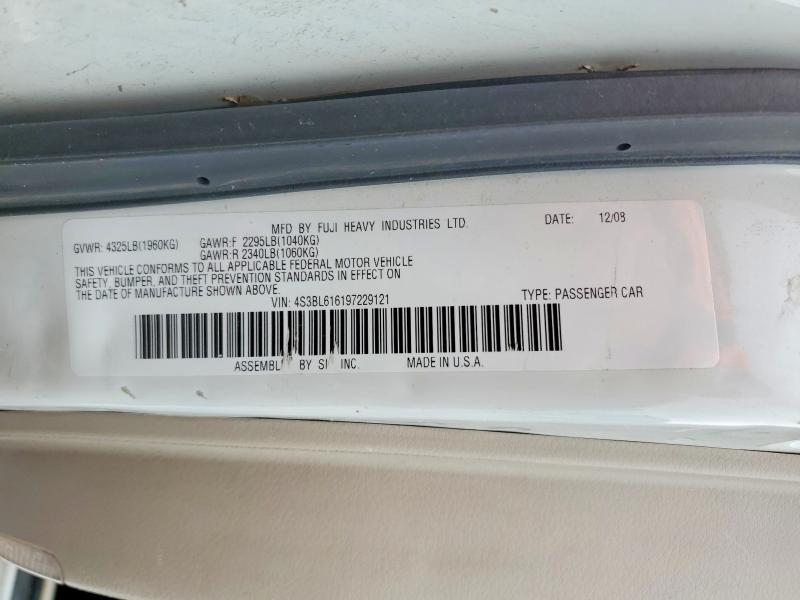 Aukcja sprzedaży 2009 Subaru Legacy, vin: 4S3BL616197229121, numer aukcji: 54955556