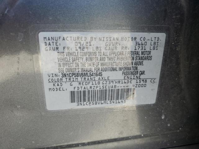 54511576 :رقم المزاد ، 3N1CP5BV6ML541645 vin ، 2021 Nissan Kicks مزاد بيع
