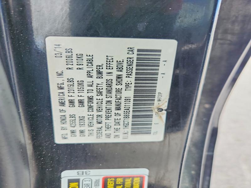 53879356 :رقم المزاد ، 1HGCT1B85EA011091 vin ، 2014 Honda Accord مزاد بيع