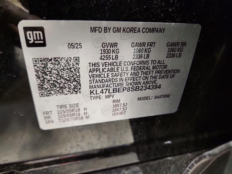 2025 Buick Envista მანქანა იყიდება აუქციონზე, vin: KL47LBEP8SB234394, აუქციონის ნომერი: 52906306