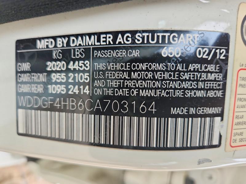 Aukcja sprzedaży 2012 Mercedes-benz C, vin: WDDGF4HB6CA703164, numer aukcji: 52486766