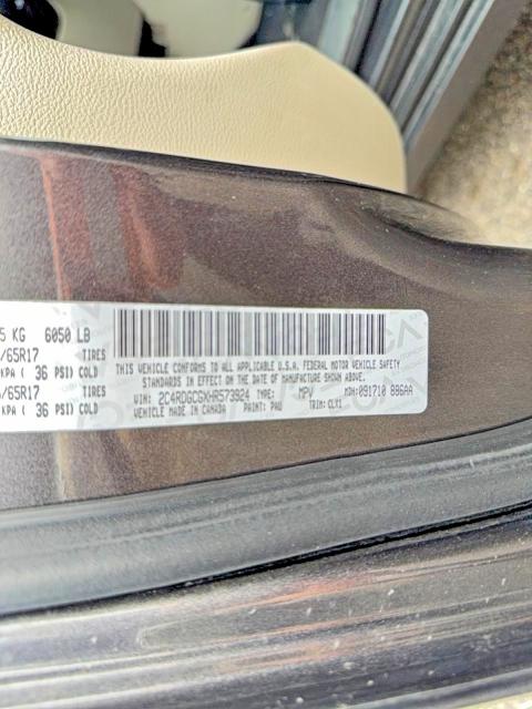 54893956 :رقم المزاد ، 2C4RDGCGXHR573924 vin ، 2017 Dodge Grand Caravan مزاد بيع