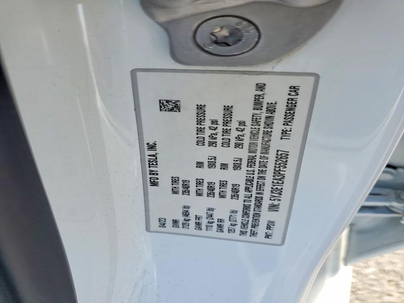 53589846 :رقم المزاد ، 5YJ3E1EA3PF552657 vin ، 2023 Tesla Model 3 مزاد بيع