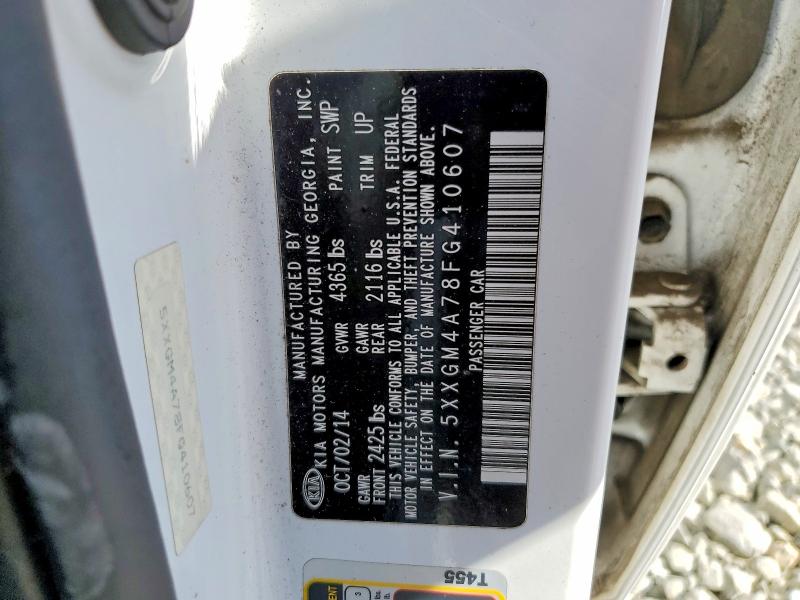 Aukcja sprzedaży 2015 Kia Optima, vin: 5XXGM4A78FG410607, numer aukcji: 52944466