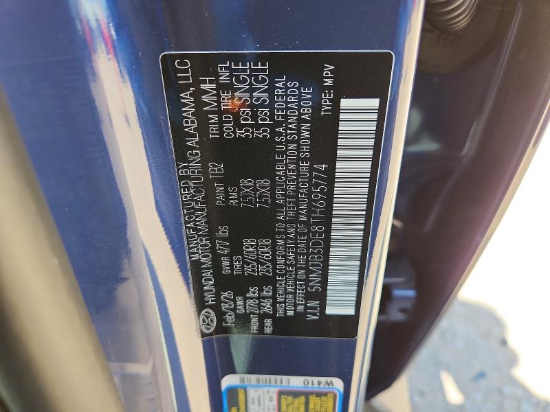 53082466 :رقم المزاد ، 5NMJB3DE8TH695774 vin ، 2026 Hyundai Tucson مزاد بيع