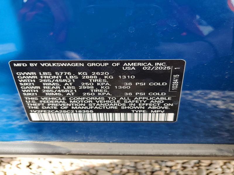 Продаж на аукціоні авто 2025 Volkswagen Atlas Cross Sport, vin: 1V2FE2CA2SC218355, номер лоту: 52169576