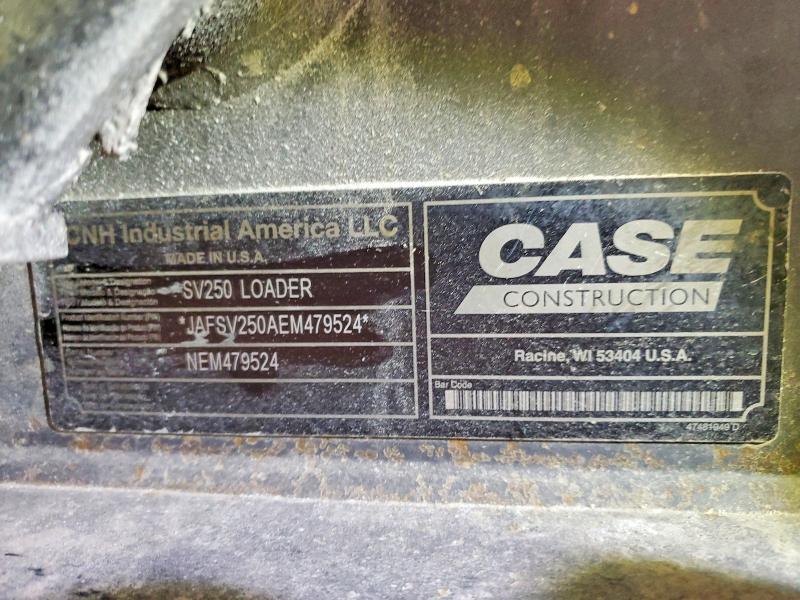 51972166 :رقم المزاد ، JAFSV250AEM479524 vin ، 2012 Case Sv250 مزاد بيع
