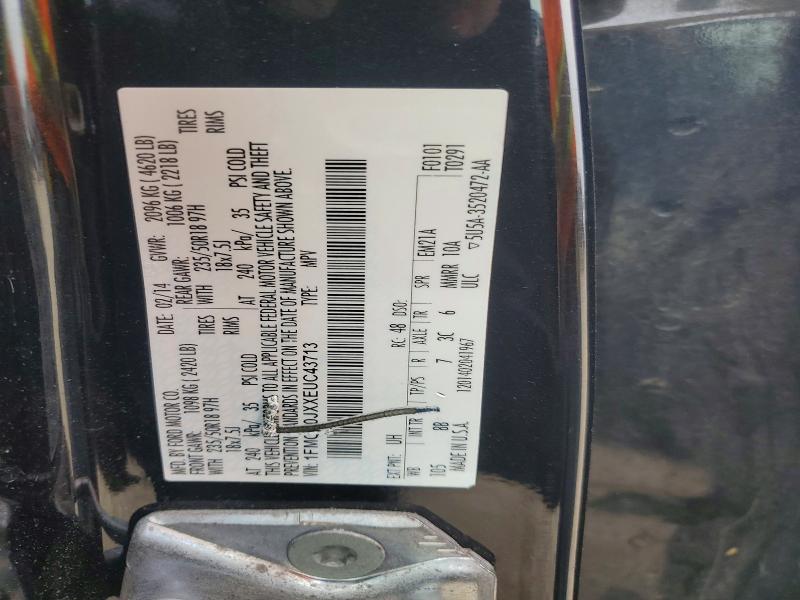 55362656 :رقم المزاد ، 1FMCU0JXXEUC43713 vin ، 2014 Ford Escape مزاد بيع