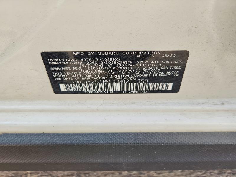 Продаж на аукціоні авто 2021 Subaru Crosstrek, vin: JF2GTHMC8M8235358, номер лоту: 55364016