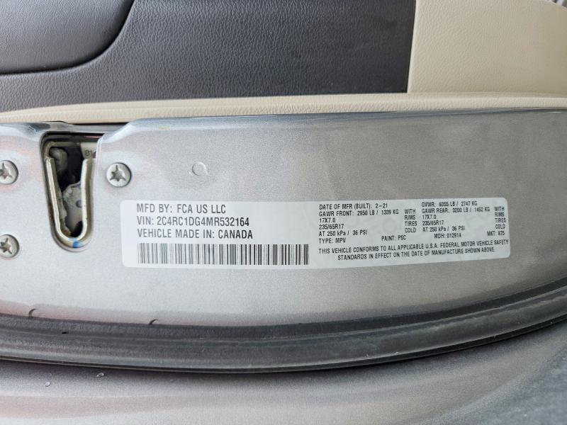 Продажа на аукционе авто 2021 Chrysler Voyager, vin: 2C4RC1DG4MR532164, номер лота: 52676306