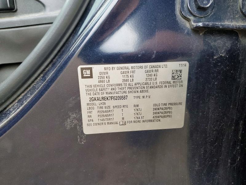 Продаж на аукціоні авто 2015 Gmc Terrain, vin: 2GKALREK7F6209587, номер лоту: 53726986