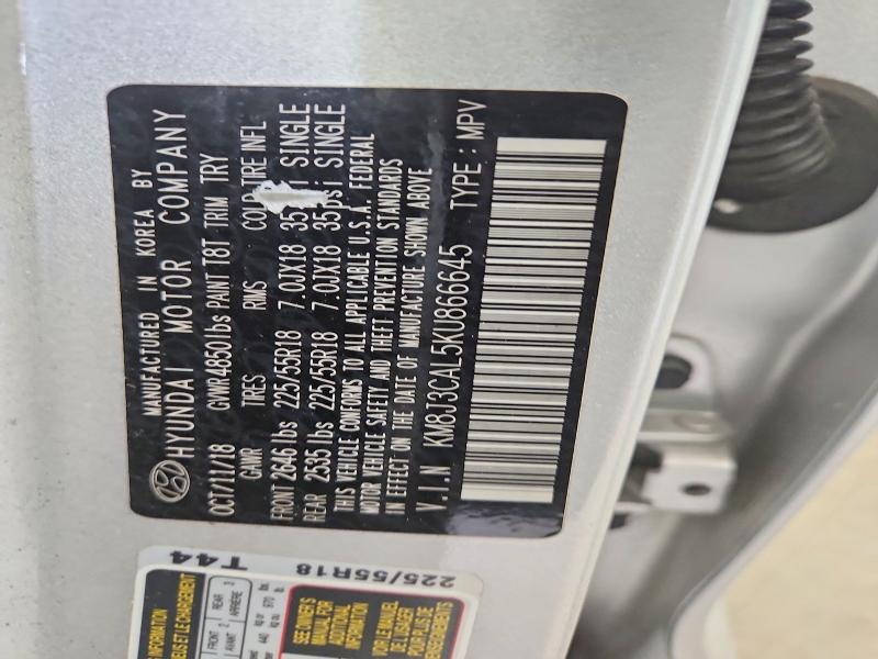 2019 Hyundai Tucson მანქანა იყიდება აუქციონზე, vin: KM8J3CAL5KU866645, აუქციონის ნომერი: 54608876
