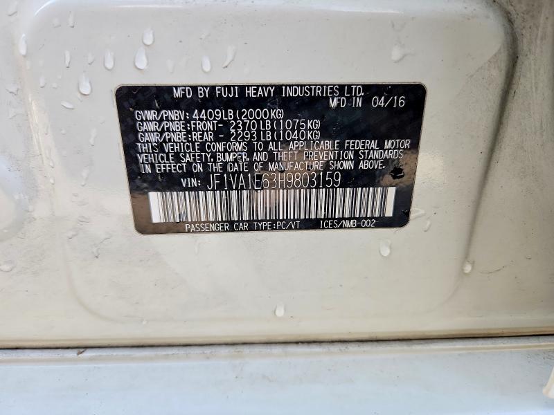 Aukcja sprzedaży 2017 Subaru Wrx, vin: JF1VA1E63H9803159, numer aukcji: 52969346