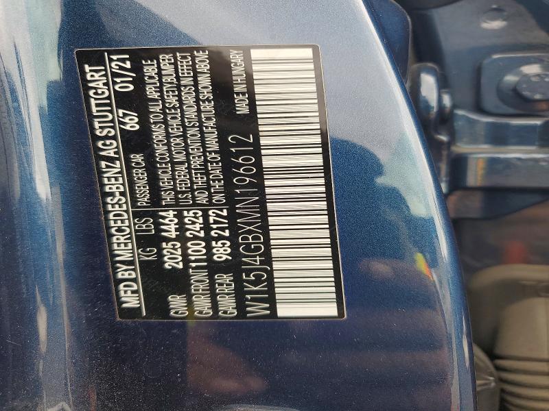 55457016 :رقم المزاد ، W1K5J4GBXMN196612 vin ، 2021 Mercedes-benz Cla مزاد بيع