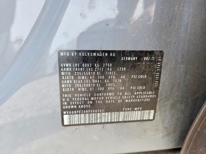 Продажа на аукционе авто 2022 Volkswagen Id.4, vin: WVGGNPE20NP066903, номер лота: 54993446