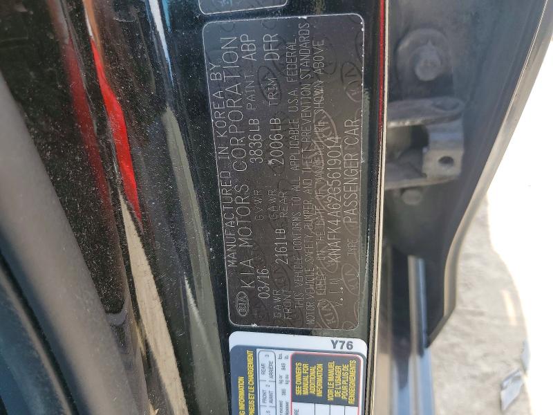 2016 Kia Forte მანქანა იყიდება აუქციონზე, vin: KNAFK4A62G5619014, აუქციონის ნომერი: 52922786