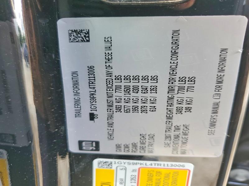 54513266 :رقم المزاد ، 1GYS9PKL4TR113006 vin ، 2026 Cadillac Escalade مزاد بيع