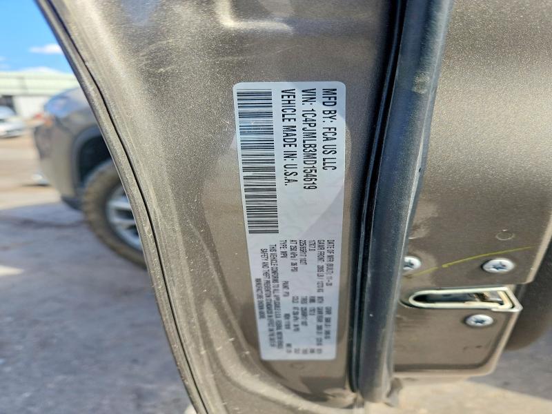54486486 :رقم المزاد ، 1C4PJMLB3MD154619 vin ، 2021 Jeep Cherokee مزاد بيع