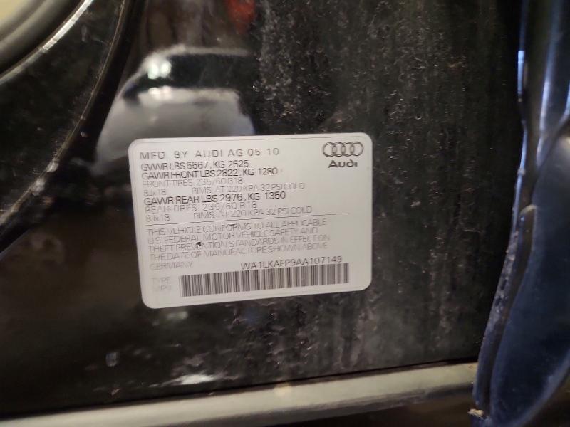 51163726 :رقم المزاد ، WA1LKAFP9AA107149 vin ، 2010 Audi Q5 مزاد بيع